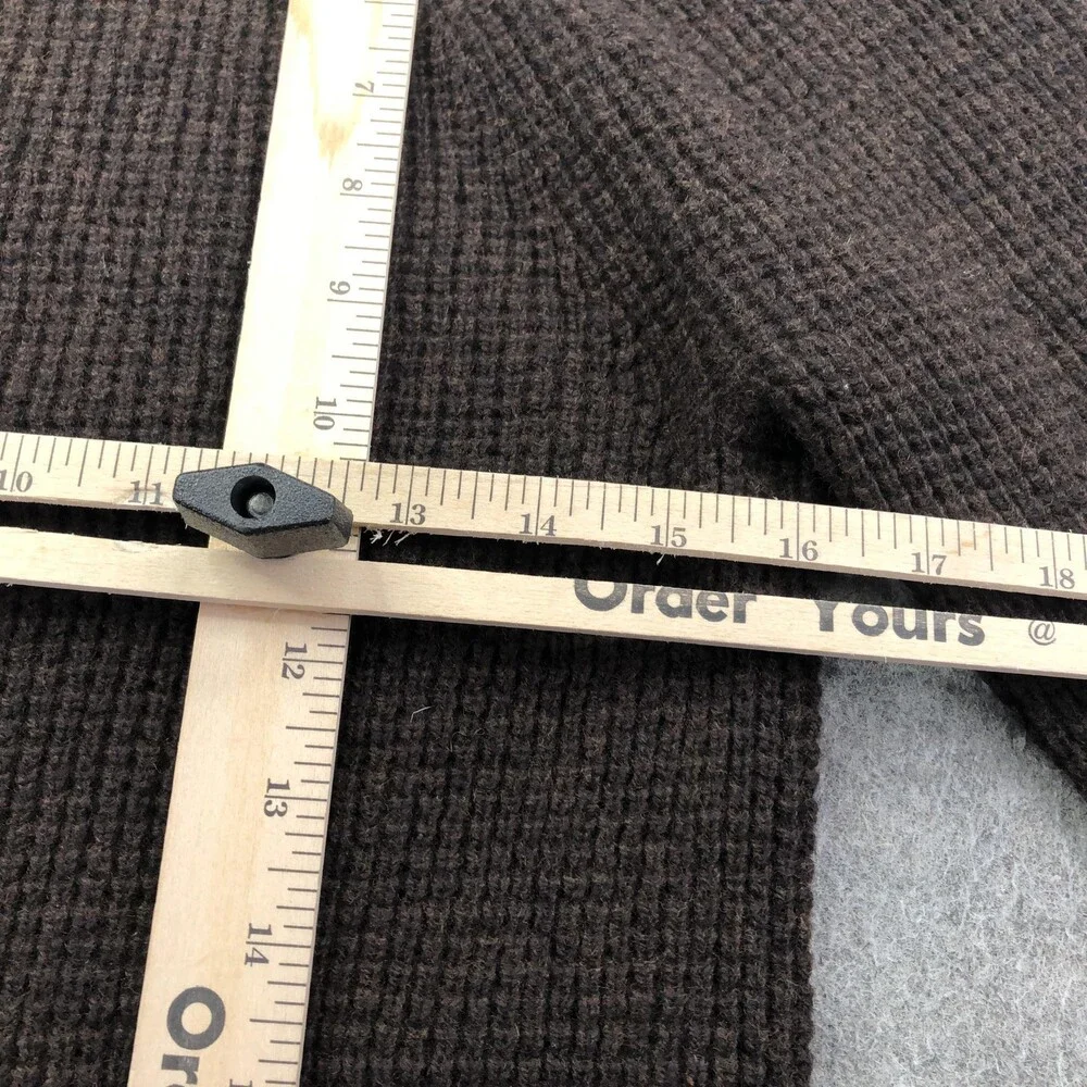 Banana Republic Sweater Mens Small Brown Wool Knit Heavy Crewneck Pullover